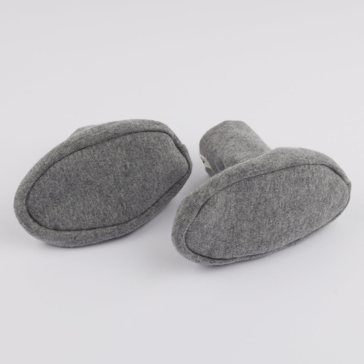 oh baby! Cotton Baby Rib Snowdrift Booties - Coal - Bottoms