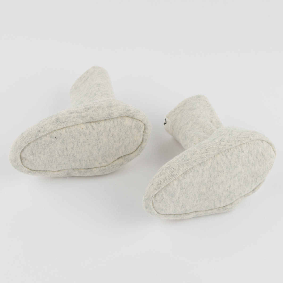 oh baby! Cotton Baby Rib Snowdrift Booties - Oatmeal Heather - Bottoms