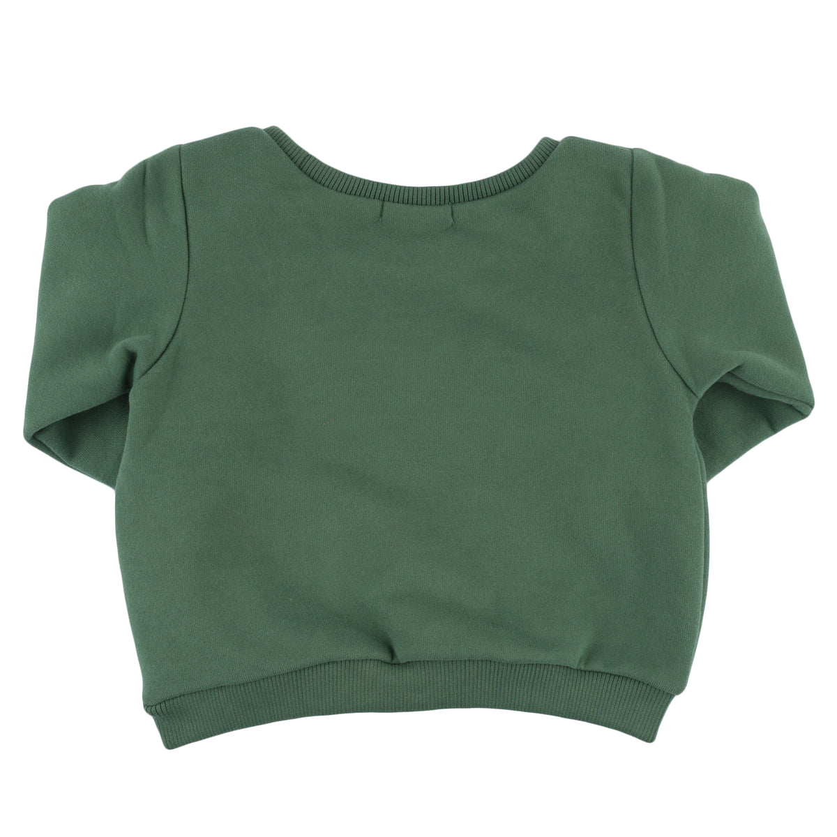 oh baby! Brooklyn Boxy Sweatshirt - Shaggy Bear Applique - Spruce