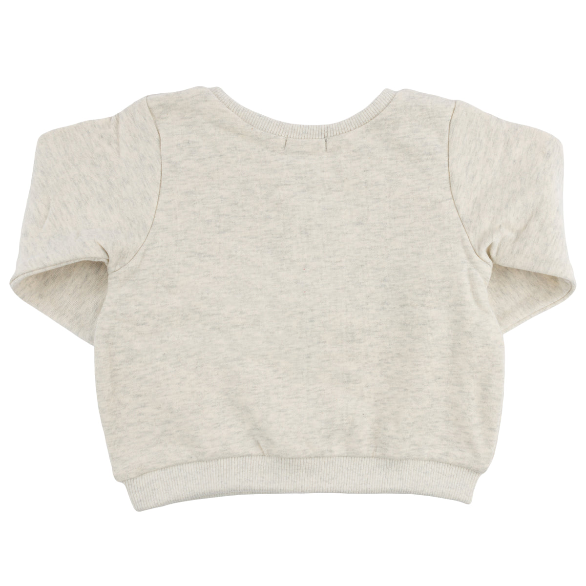 oh baby! Brooklyn Boxy Sweatshirt - Football Touchdown Pennant Patch  - Oatmeal Heather - Back