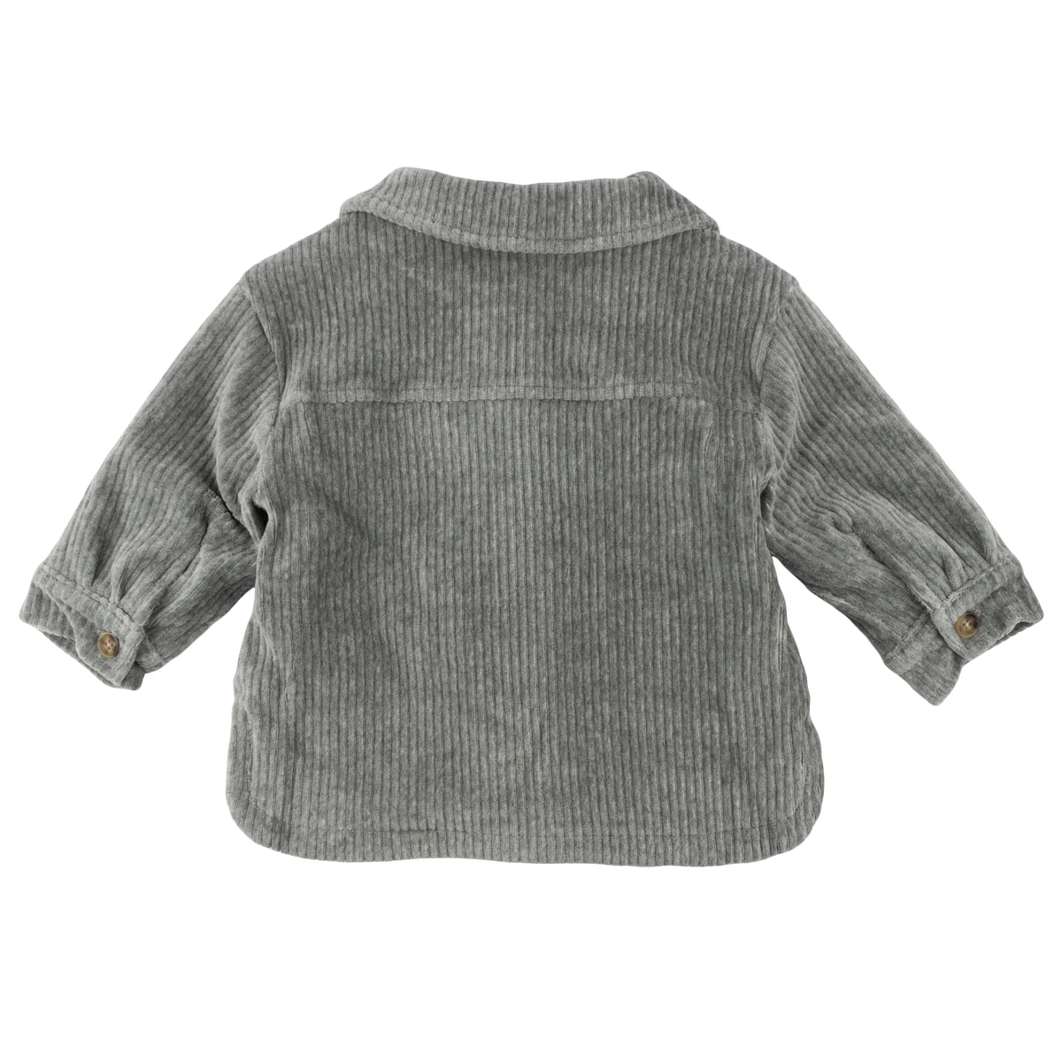 oh baby! Corduroy Shacket Jacket - Heather Gray - Back