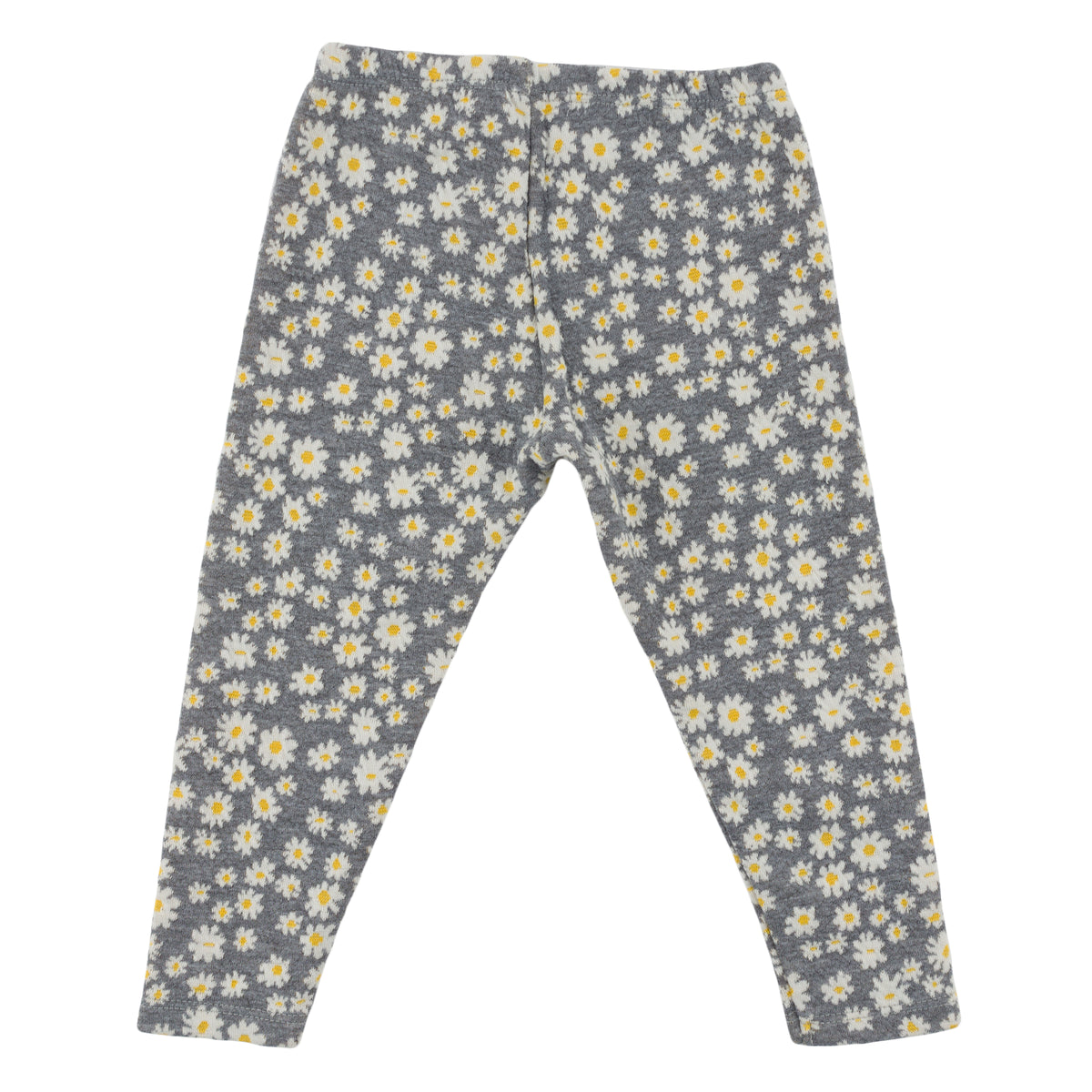 oh baby! Double Knit Legging - Pucker Mini Daisies - Heather Gray