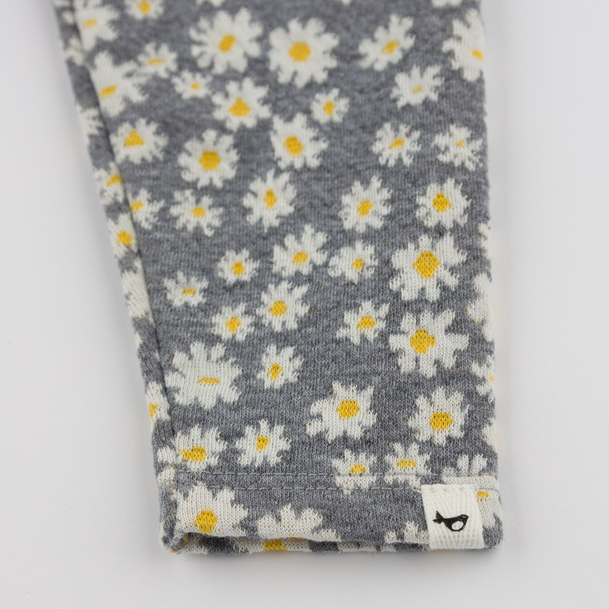 oh baby! Double Knit Legging - Pucker Mini Daisies - Heather Gray