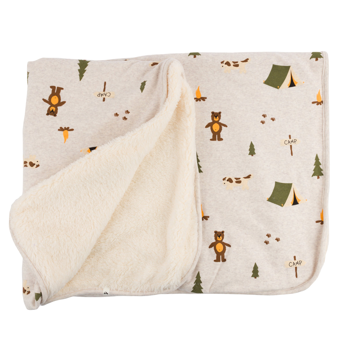 oh baby! Snowdrift Layette Blanket Camping Print - Malt