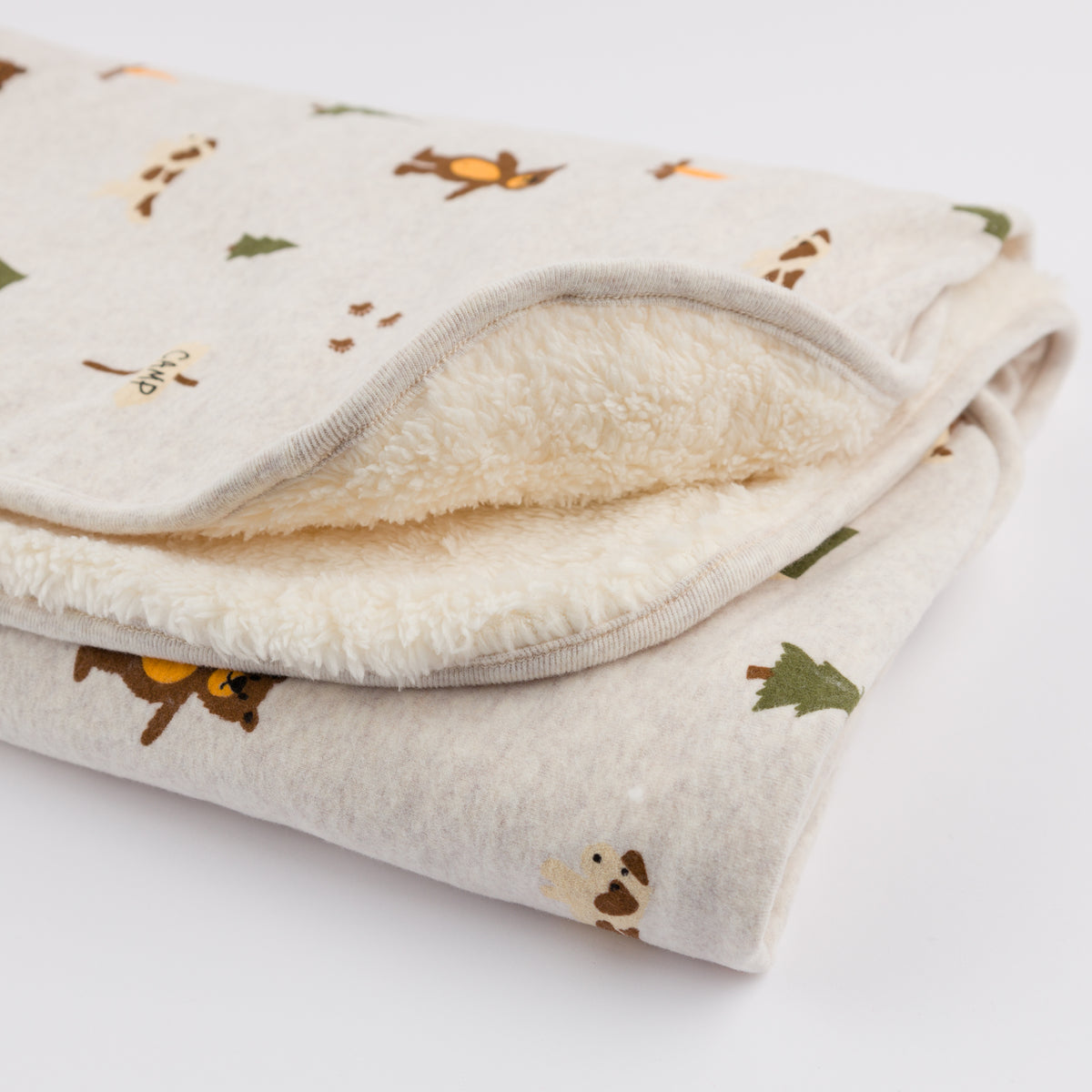 oh baby! Snowdrift Layette Blanket Camping Print - Malt