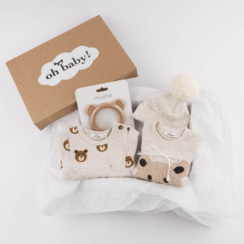 oh baby! Teddy Bear Gift Box Set - Boxed