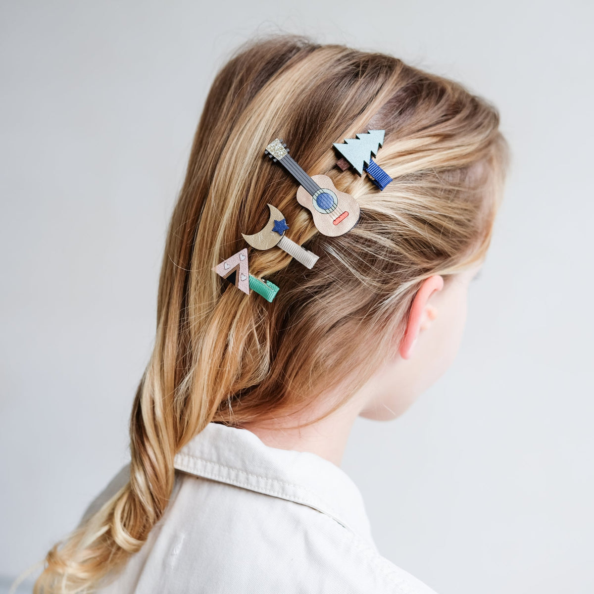 mini hair clips - camping