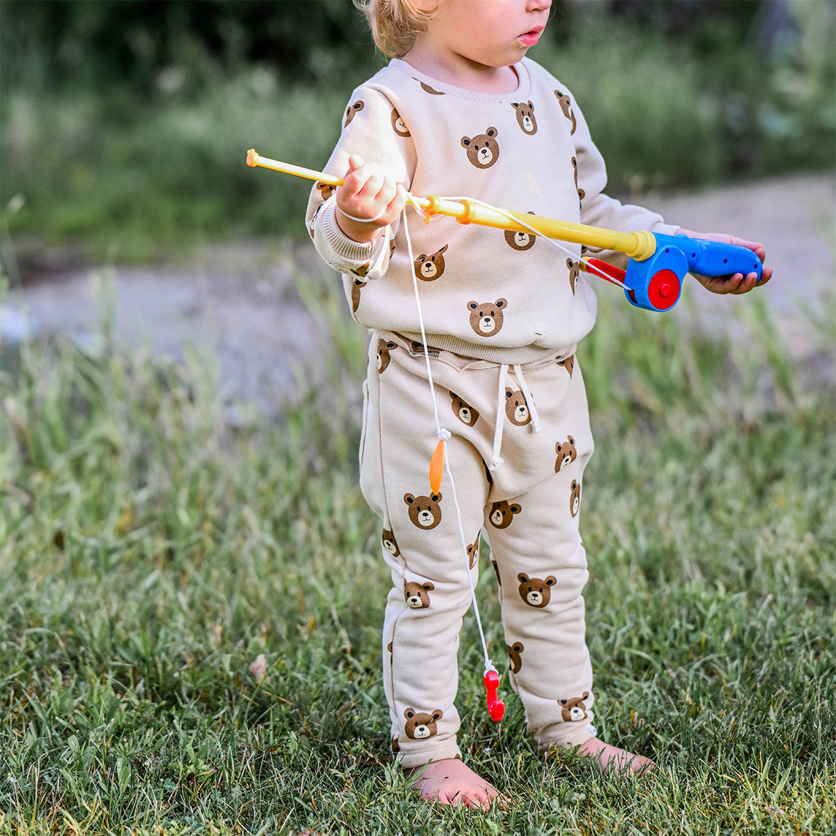 oh baby! Brooklyn Jogger with Teddy Bear Face Print 