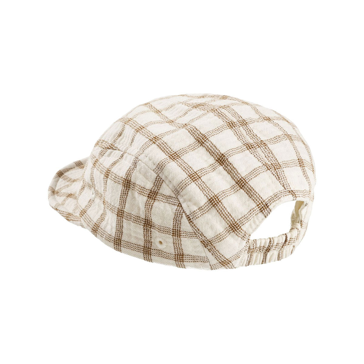 Quincy Mae Baby Cap - Cinnamon Check - Back