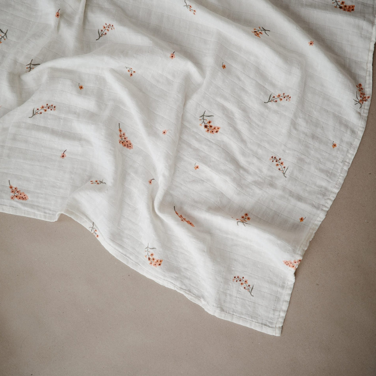 Muslin Swaddle Blanket Organic Cotton - Flowers