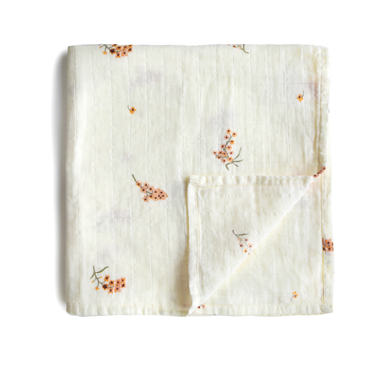 Muslin Swaddle Blanket Organic Cotton - Flowers