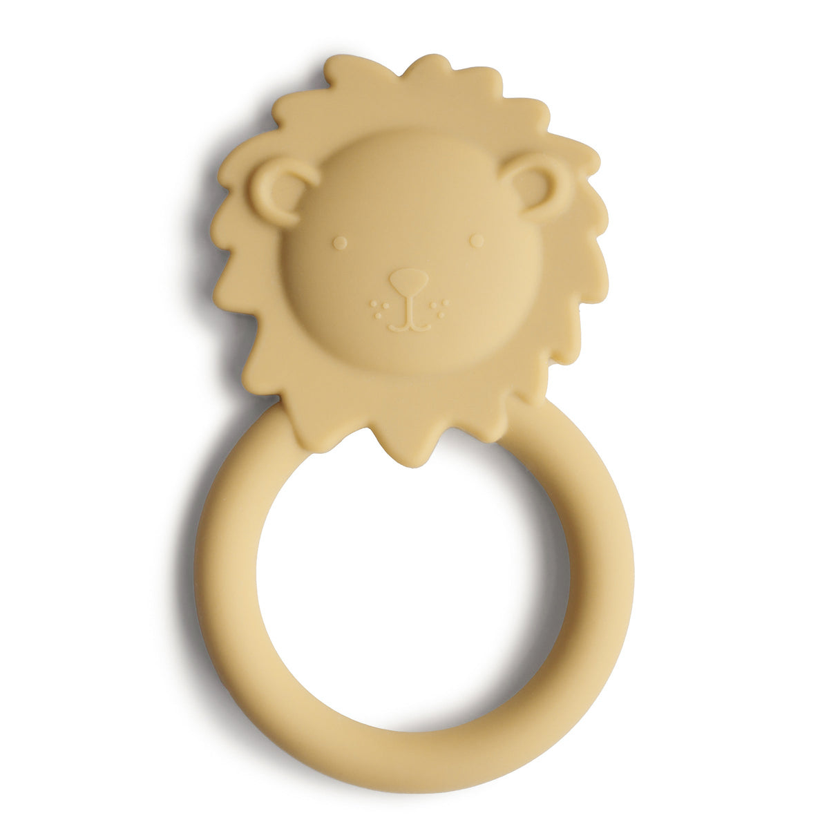 Mushie Lion Silicone Teether - Soft Yellow